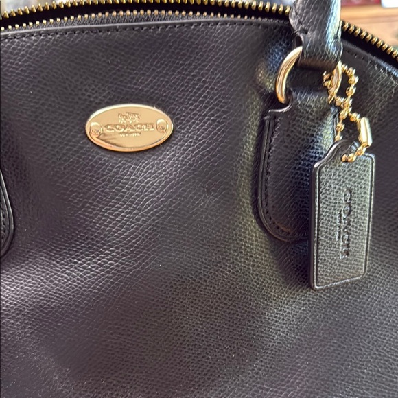 Coach Black Leather Satchel Handbag - Picture 3 of 8